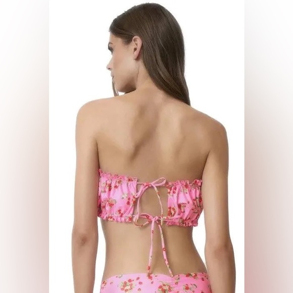 PQ Swim ~ SET ~ Strawberry Fields Remi Ruched Bandeau Top & Bottoms - Picture 7 of 10